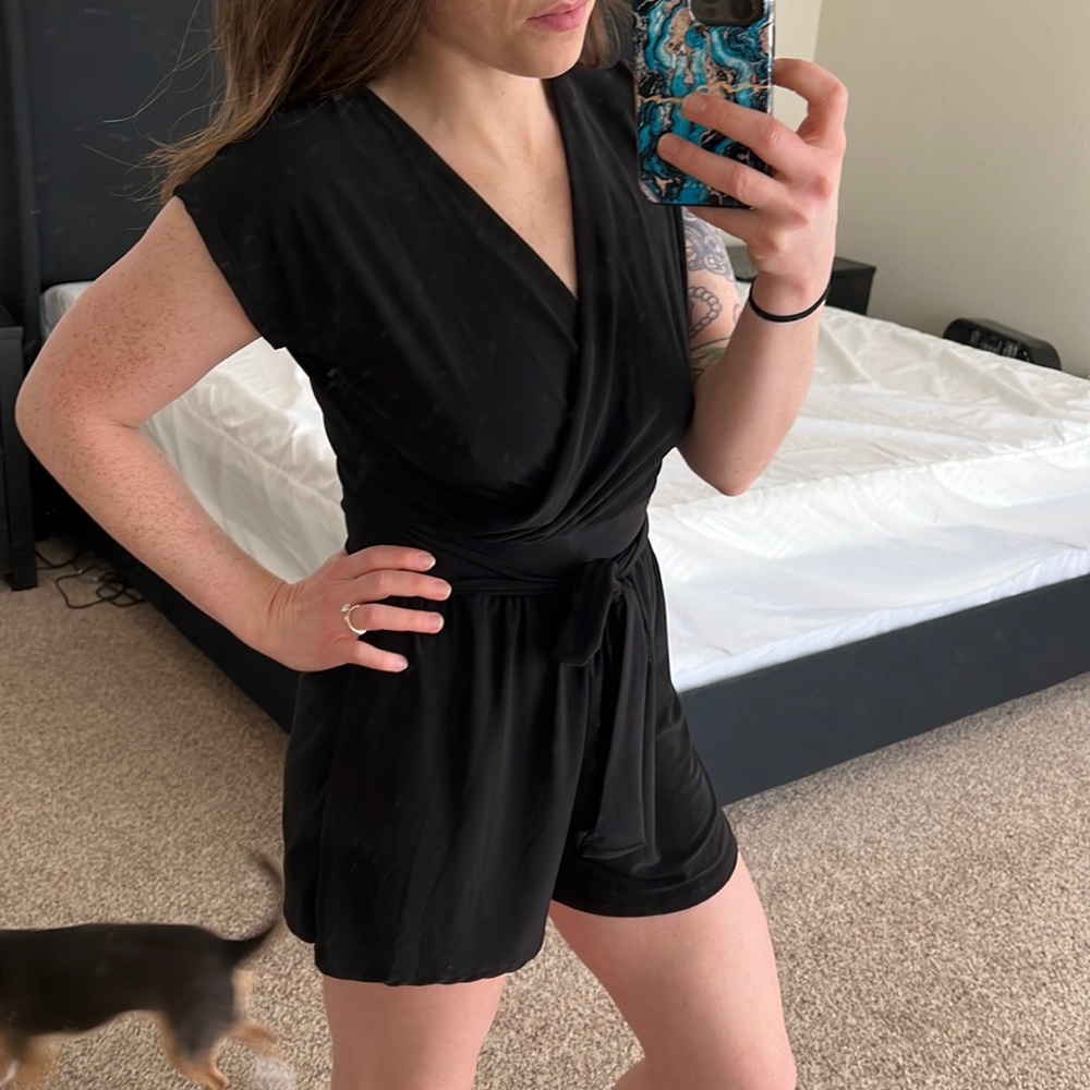 BRAND NEW Black shorts romper